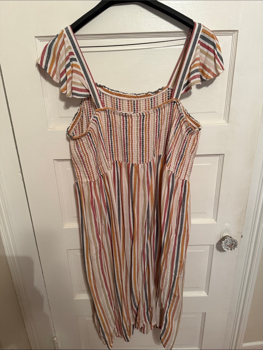 Sonoma Multi-Stripe Smocked Midi Dress - Picture 4 of 4